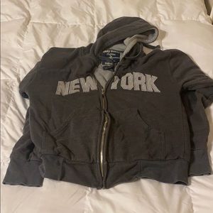 Gray double thick NYC hoodie
